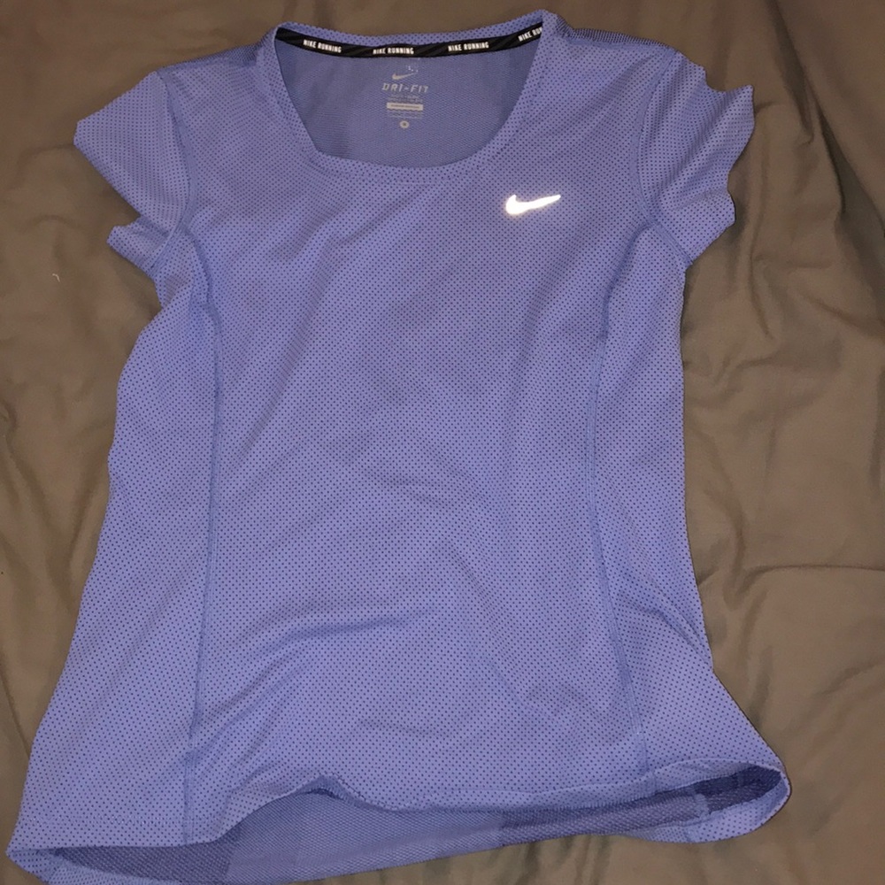 Women Nike running short sleeve blue shirt